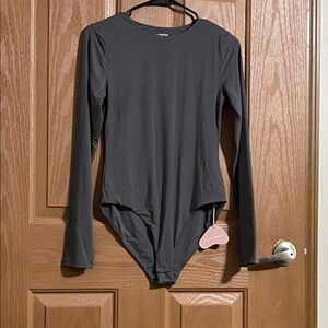 Gray Long Sleeve Bodysuit